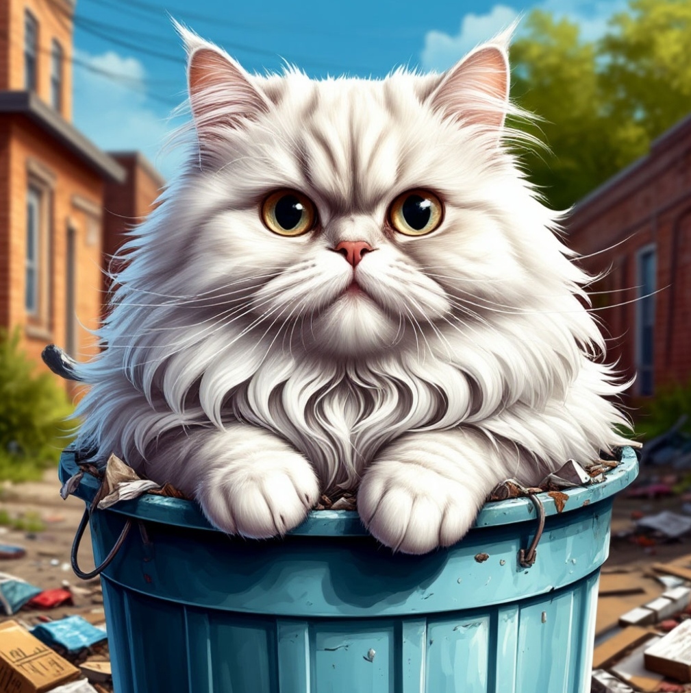 Белый кот