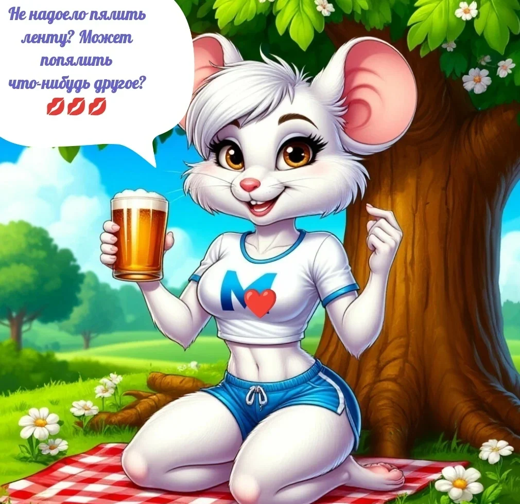 Девушка фурри белая мышь Милка Маус