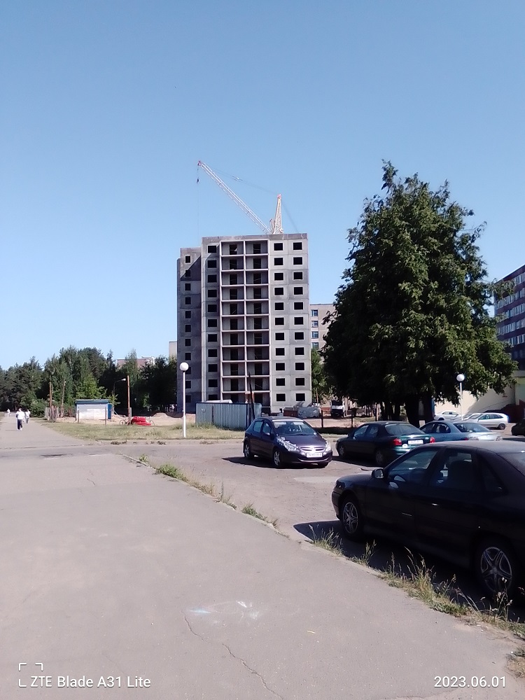 Историческое фото. Как вс начиналось. Новый дом на Ульяновской в Бобруйске