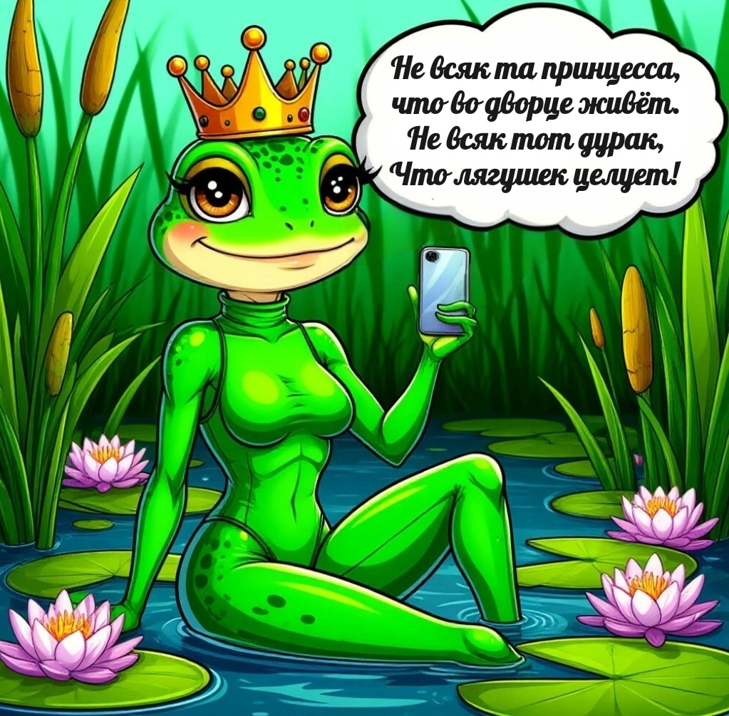 Жабы на болоте
