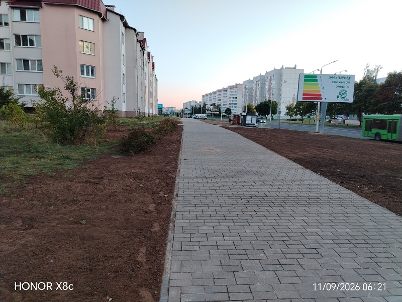 Проспект Строителей. Утренне фото